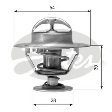 GATES - TH02491G1 - Термостат, охлаждающая жидкость (Охлаждение)