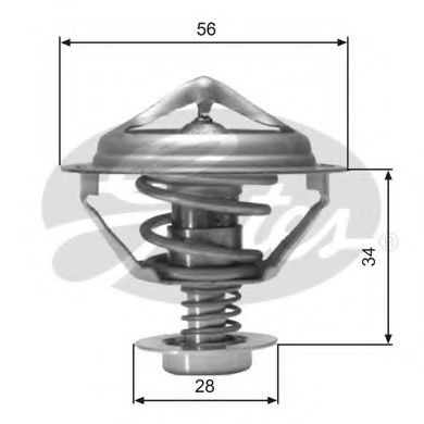 GATES - TH05682G1 - Термостат, охлаждающая жидкость (Охлаждение)