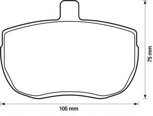 BENDIX - 571250B - Комплект тормозных колодок, дисковый тормоз