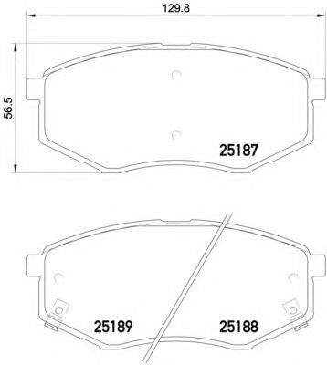 BREMBO - P 30 055 - Комплект тормозных колодок, дисковый тормоз (Тормозная система)