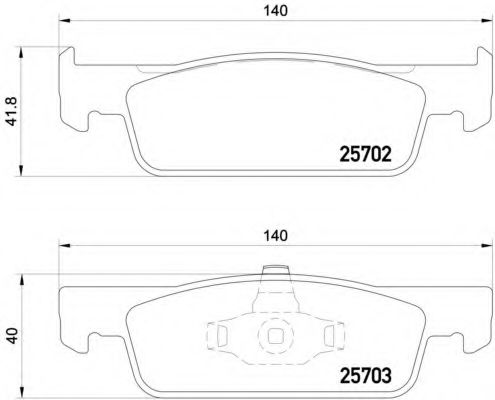 BREMBO - P 68 059 - Комплект тормозных колодок, дисковый тормоз (Тормозная система)