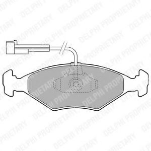 DELPHI - LP1811 - Комплект тормозных колодок, дисковый тормоз (Тормозная система)