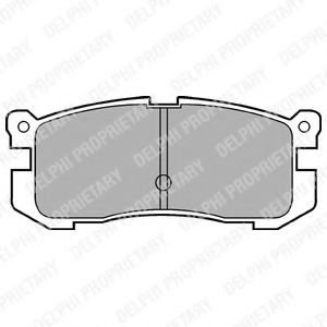 DELPHI - LP624 - Комплект тормозных колодок, дисковый тормоз (Тормозная система)