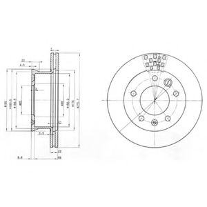 DELPHI - BG3236 - Тормозной диск (Тормозная система)