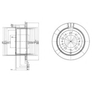 DELPHI - BG3534 - Тормозной диск (Тормозная система)