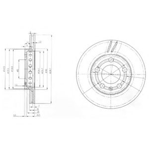 DELPHI - BG3695 - Тормозной диск (Тормозная система)