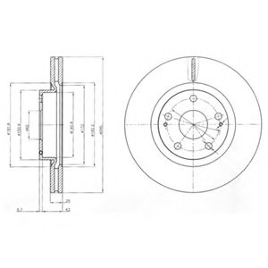 DELPHI - BG4113 - Тормозной диск (Тормозная система)