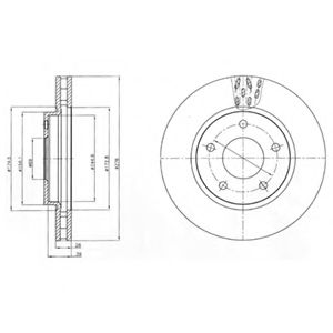 DELPHI - BG4258 - Тормозной диск (Тормозная система)