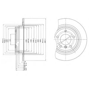 DELPHI - BG3044 - Тормозной диск (Тормозная система)