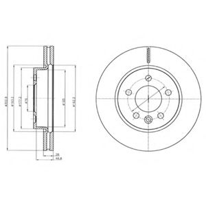 DELPHI - BG4343C - Тормозной диск (Тормозная система)