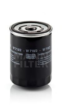 MANN-FILTER - W 718/2 - Масляный фильтр (Смазывание)