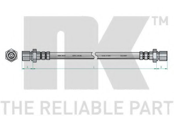 NK - 852378 - Тормозной шланг (Тормозная система)