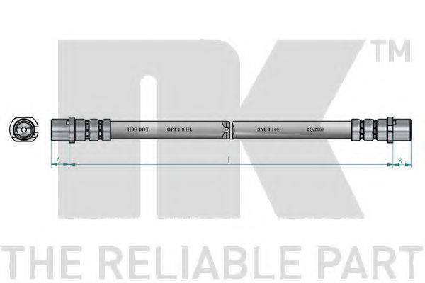 NK - 853652 - Тормозной шланг (Тормозная система)