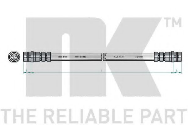 NK - 854766 - Тормозной шланг (Тормозная система)