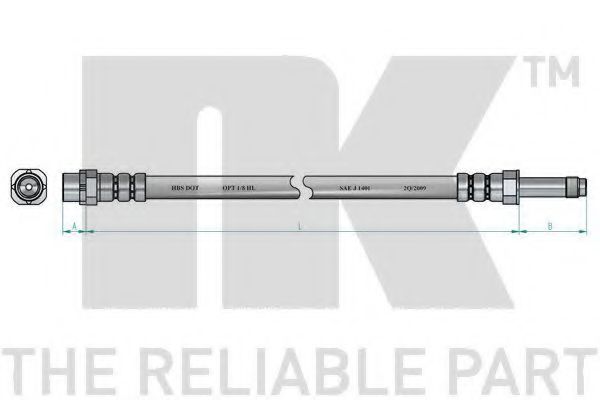 NK - 851512 - Тормозной шланг (Тормозная система)