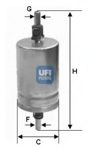 UFI - 31.510.00 - Топливный фильтр (Система подачи топлива)