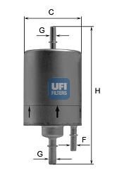 UFI - 31.830.00 - Топливный фильтр (Система подачи топлива)