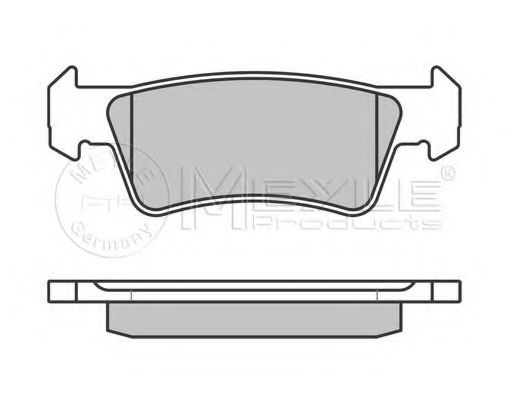 MEYLE - 025 243 6719/W - Комплект тормозных колодок, дисковый тормоз (Тормозная система)