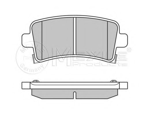 MEYLE - 025 244 2116/W - Комплект тормозных колодок, дисковый тормоз (Тормозная система)