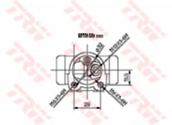 TRW - BWD131 - Колесный тормозной цилиндр (Тормозная система)