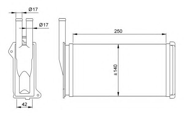 NRF - 58638 - Теплообменник, отопление салона (Отопление / вентиляция)