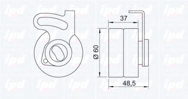 IPD - 14-0379 - Натяжной ролик, ремень ГРМ (Ременный привод)