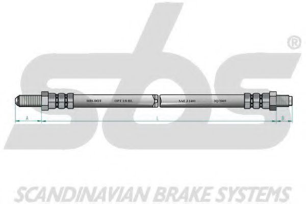 SBS - 1330852555 - Тормозной шланг (Тормозная система)