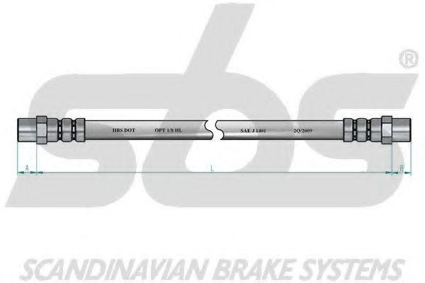 SBS - 1330854730 - Тормозной шланг (Тормозная система)
