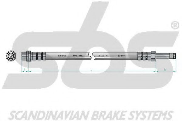 SBS - 1330853357 - Тормозной шланг