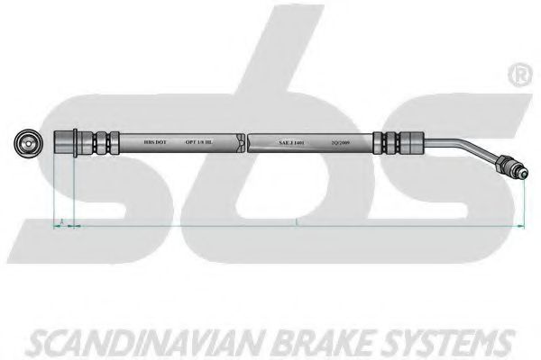 SBS - 1330853751 - Тормозной шланг (Тормозная система)