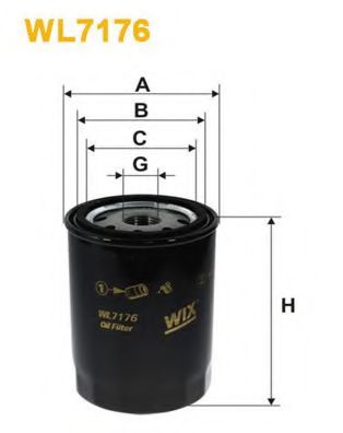 WIX FILTERS - WL7176 - Масляный фильтр (Смазывание)