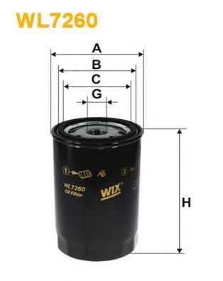 WIX FILTERS - WL7260 - Масляный фильтр (Смазывание)