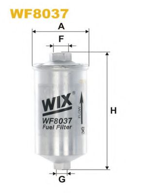 WIX FILTERS - WF8037 - Топливный фильтр (Система подачи топлива)