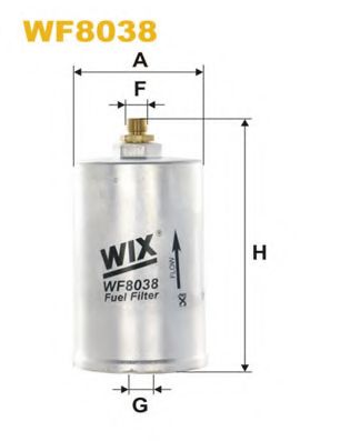 WIX FILTERS - WF8038 - Топливный фильтр (Система подачи топлива)