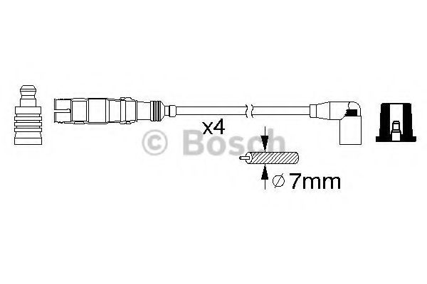 BOSCH - 0 986 356 359 - Комплект проводов зажигания (Система зажигания)