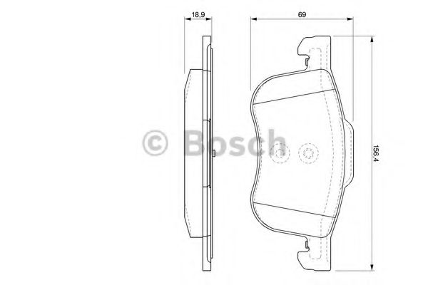 BOSCH - 0 986 424 540 - Комплект тормозных колодок, дисковый тормоз (Тормозная система)