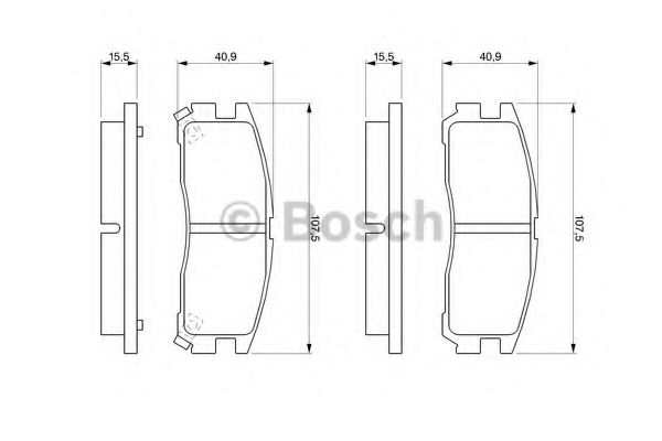 BOSCH - 0 986 461 145 - Комплект тормозных колодок, дисковый тормоз (Тормозная система)