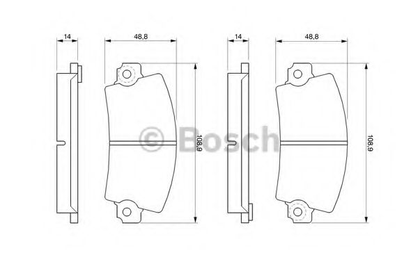 BOSCH - 0 986 461 396 - Комплект тормозных колодок, дисковый тормоз (Тормозная система)