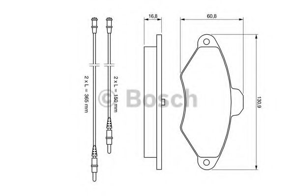 BOSCH - 0 986 461 757 - Комплект тормозных колодок, дисковый тормоз (Тормозная система)