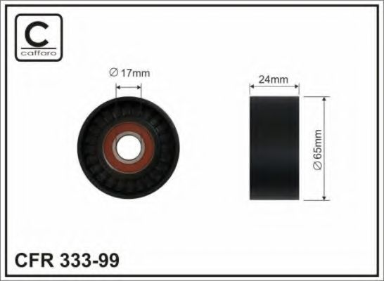 CAFFARO - 333-99 - Натяжной ролик, поликлиновойремень (Ременный привод)