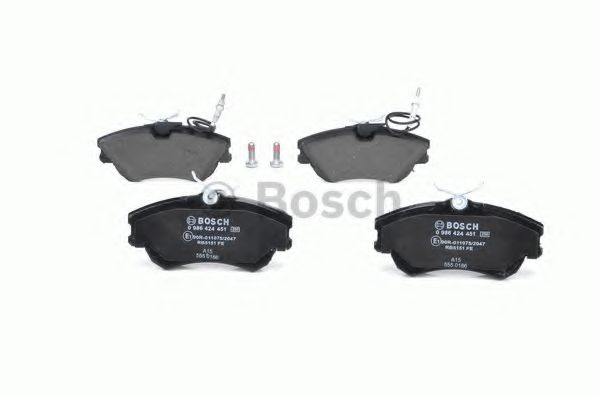 BOSCH - 0 986 424 451 - Комплект тормозных колодок, дисковый тормоз (Тормозная система)