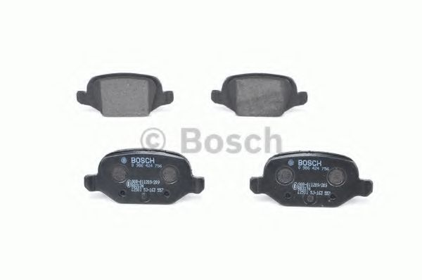 BOSCH - 0 986 424 756 - Комплект тормозных колодок, дисковый тормоз (Тормозная система)