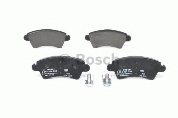 BOSCH - 0 986 424 801 - Комплект тормозных колодок, дисковый тормоз (Тормозная система)