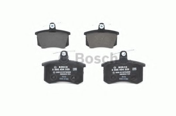 BOSCH - 0 986 494 059 - Комплект тормозных колодок, дисковый тормоз (Тормозная система)