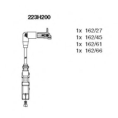 BREMI - 223H200 - Комплект проводов зажигания (Система зажигания)