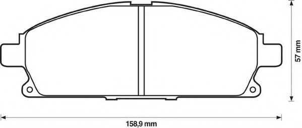 JURID - 572466J-AS - Комплект тормозных колодок, дисковый тормоз (Тормозная система)