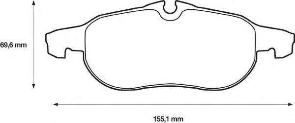 BENDIX - 573089B - Комплект тормозных колодок, дисковый тормоз