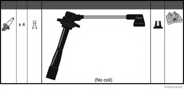 HERTH+BUSS JAKOPARTS - J5383026 - Комплект проводов зажигания (Система зажигания)