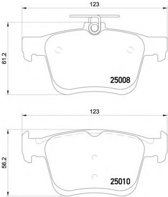 BREMBO - P 85 125 - Комплект тормозных колодок, дисковый тормоз (Тормозная система)