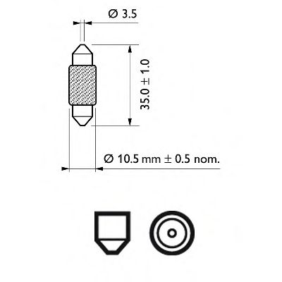 PHILIPS - 12854CP - Лампа накаливания, oсвещение салона (Освещение)